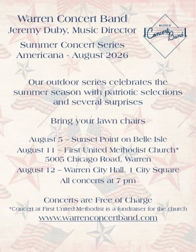 Warren Concert Band Summer Series Concerts
